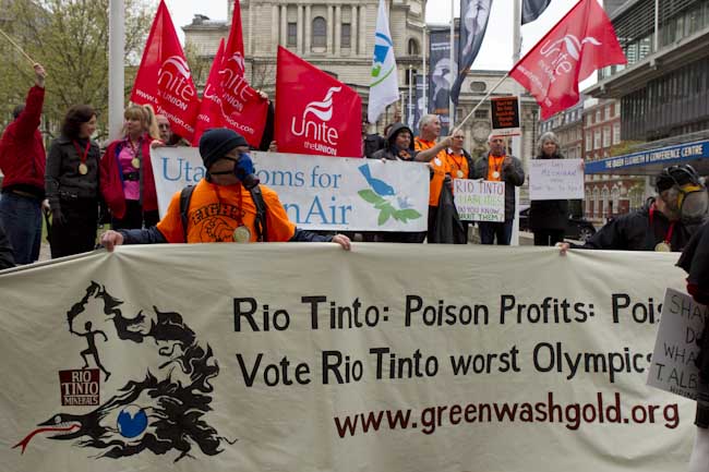 Rio tinto Protesti